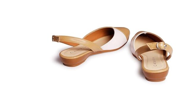 CANVI Stylish | Fancy | Comfortable Women's Ethnic Flats Sandals for Women and Girl, Synthetic Leather Sandals Casual Summer Beach Shoes Sandal - Image 2